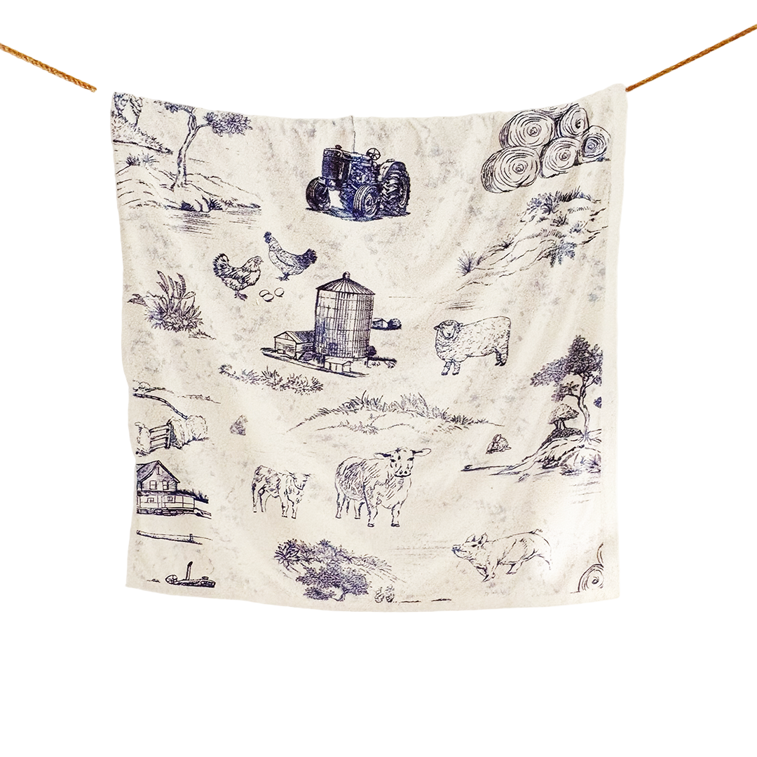 Hi End Accents Farm Life Campfire Sherpa Throw