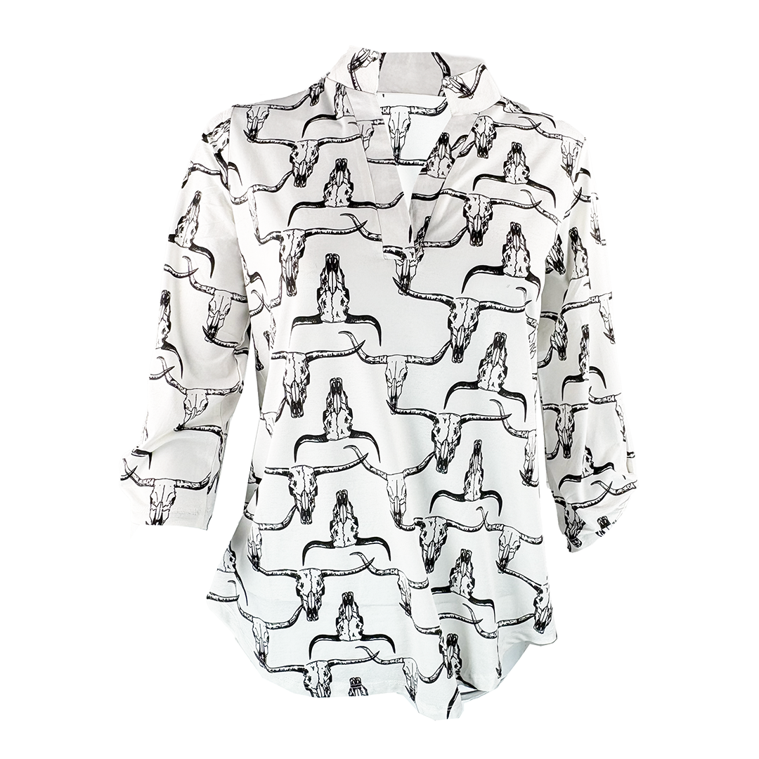 Cowgirl Hardware Women's Skull Hilo Blouse