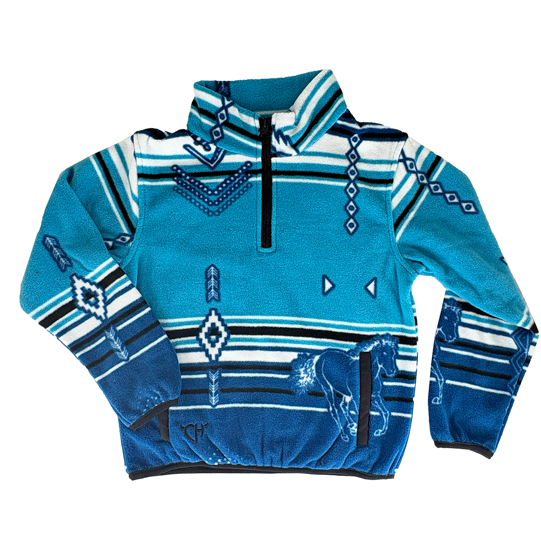 Cowgirl Hardware Girls' Aztec Fleece Jacket