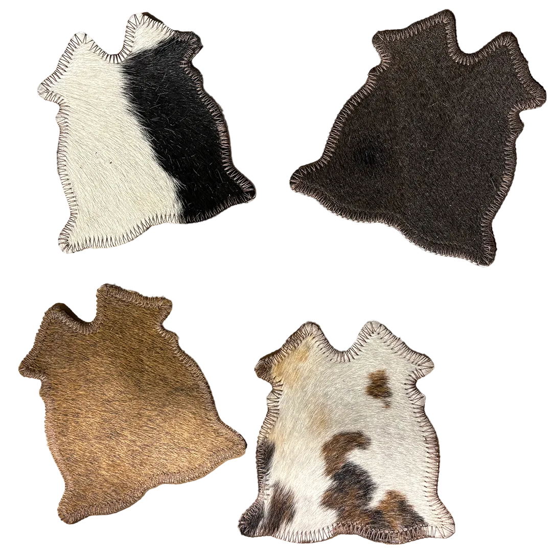 Sous-verres en cuir de vachette Rustic Leather Designs