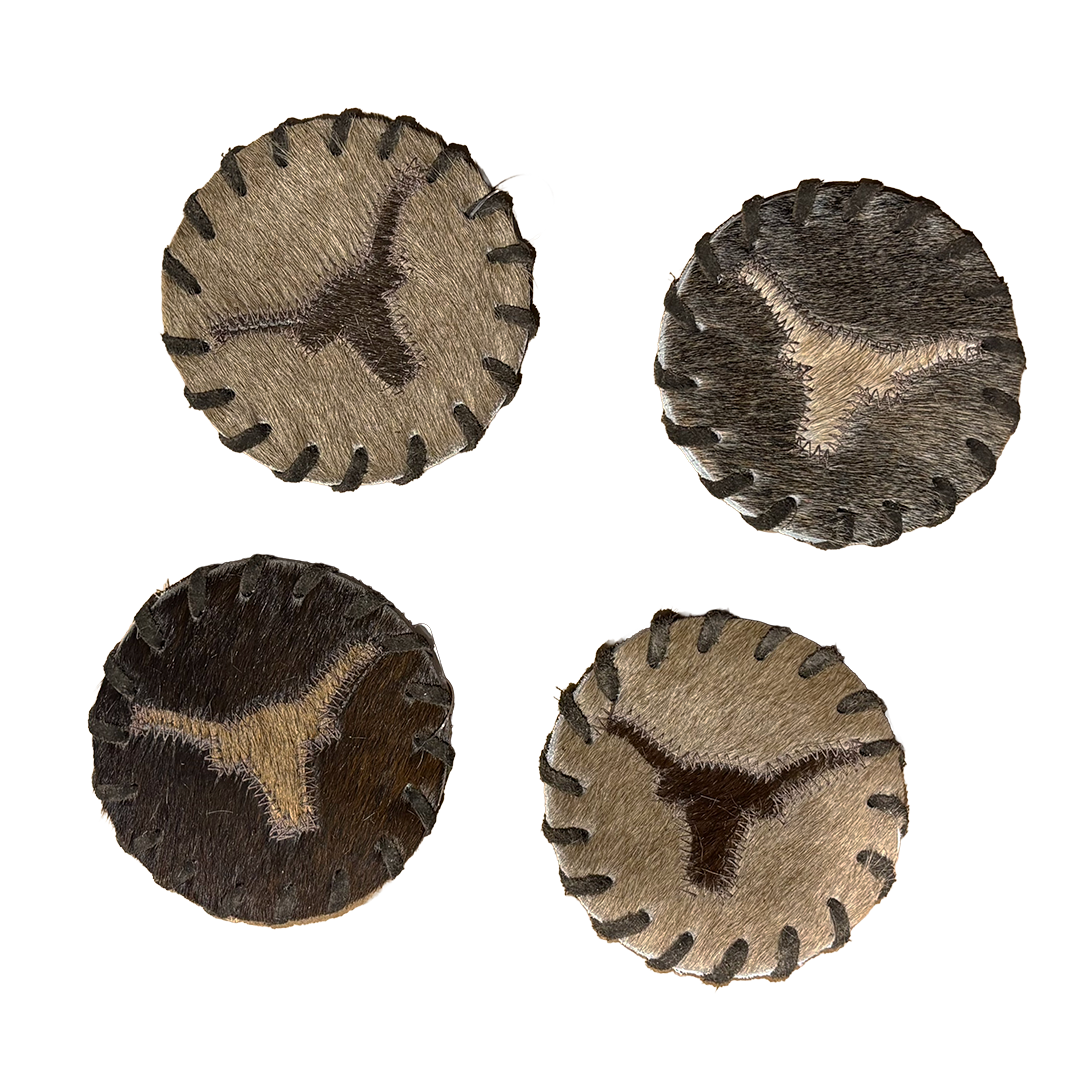 Rustic Leather Designs 1PC Skull Coasters