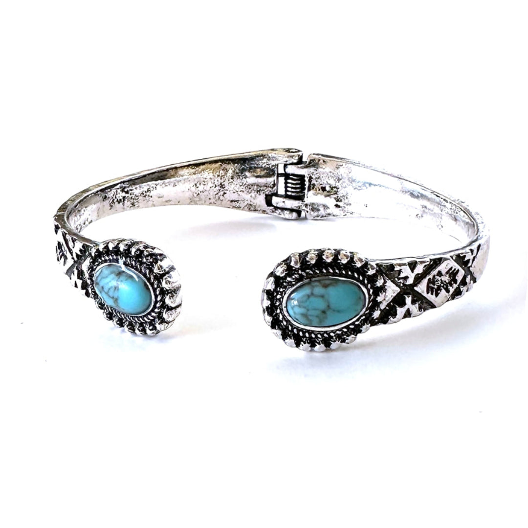Bracelet double printanier turquoise Wyo Horse pour femme