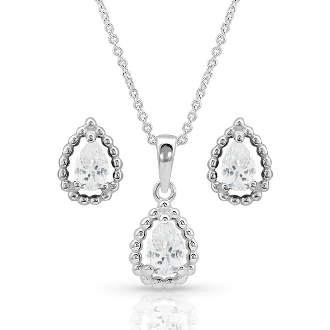 Parure de bijoux en forme de goutte d'eau Arctic Rain pour femme de Montana Silversmiths