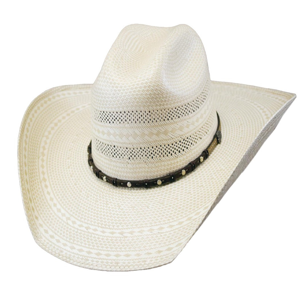 Chapeau de cowboy en paille unisexe Justin Bent Rail Hutson