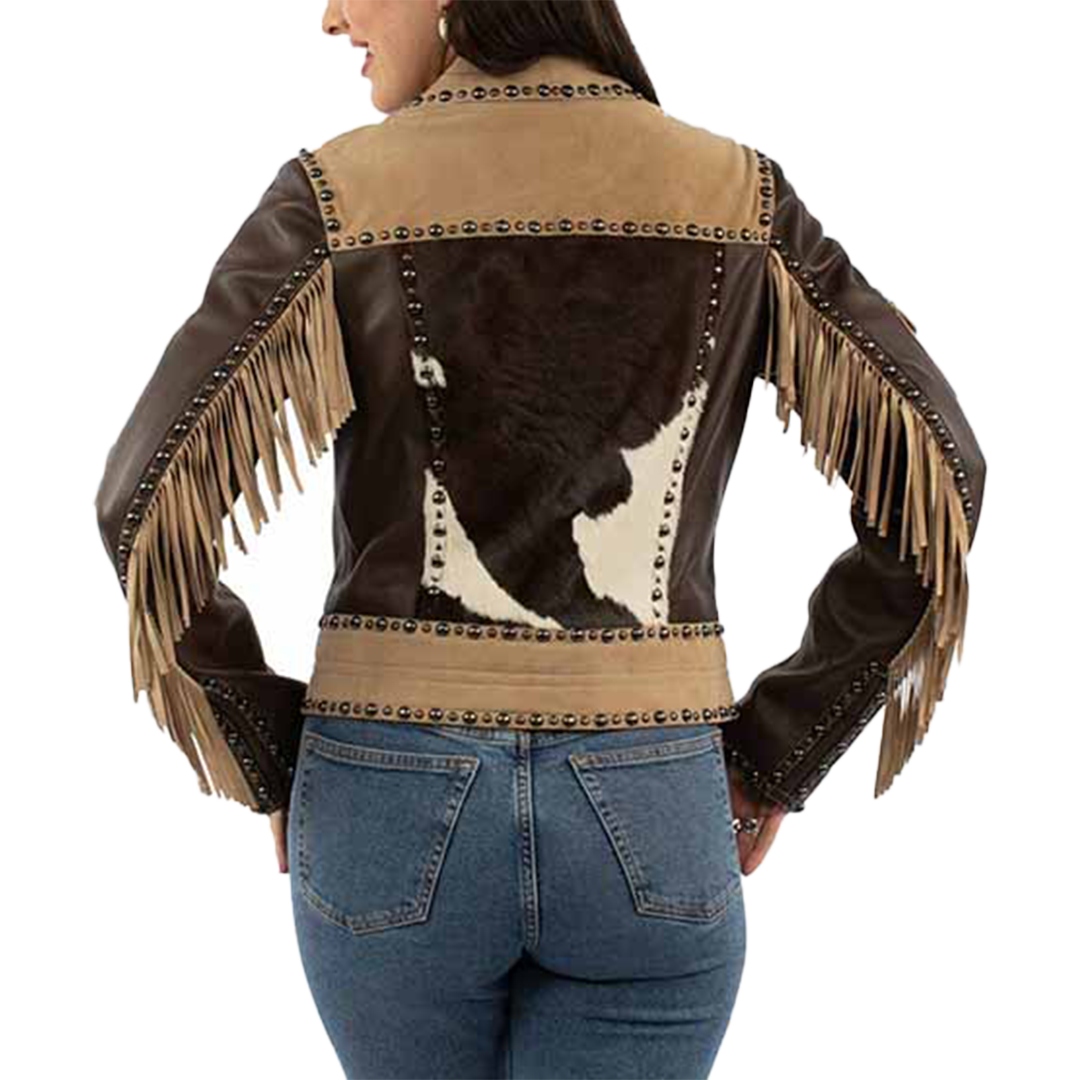 Veste en cuir de vachette Scully pour femme