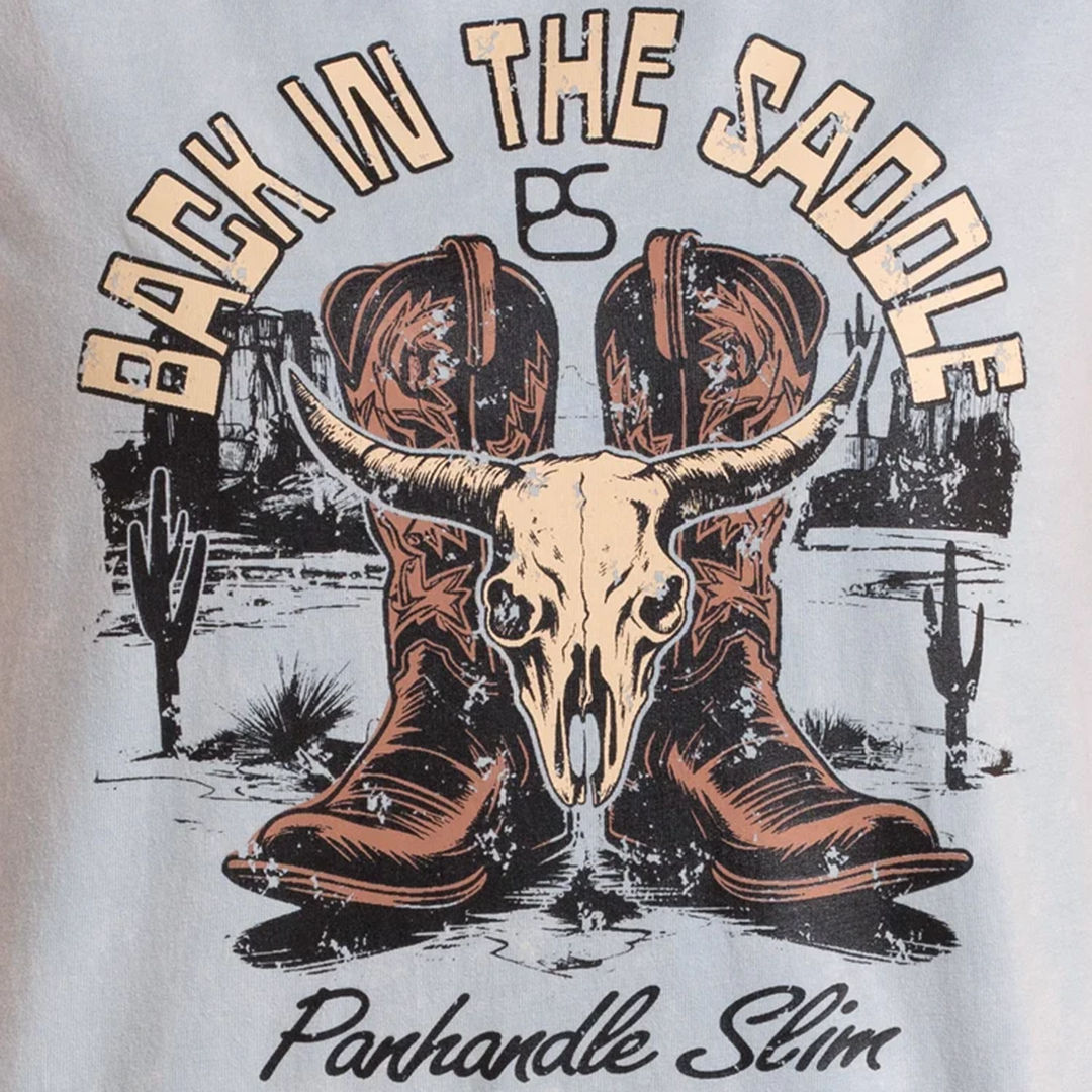 Panhandle Slim Women's Boots Back in the Saddle Graphic T-Shirt