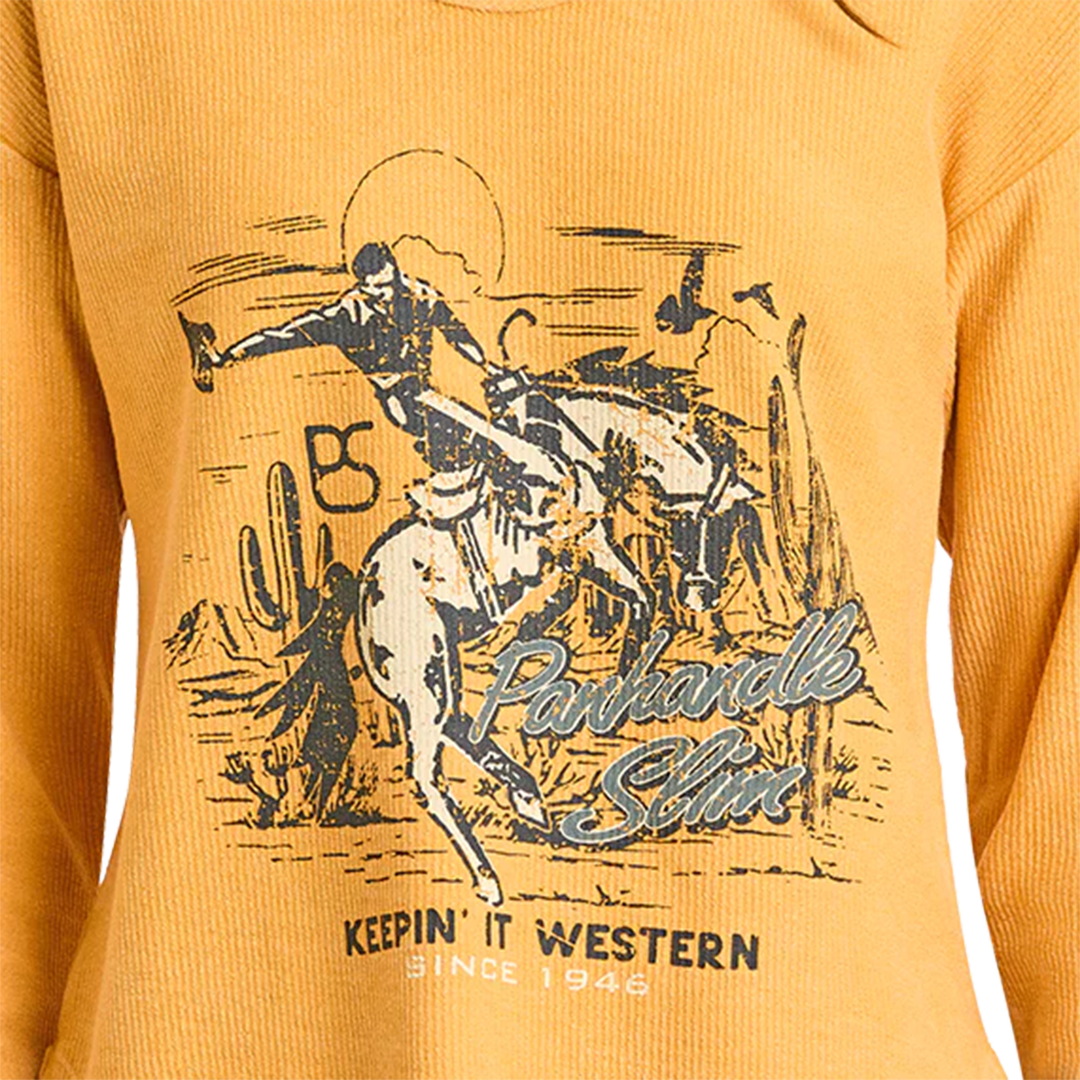 T-shirt à manches longues illustré pour femme Panhandle