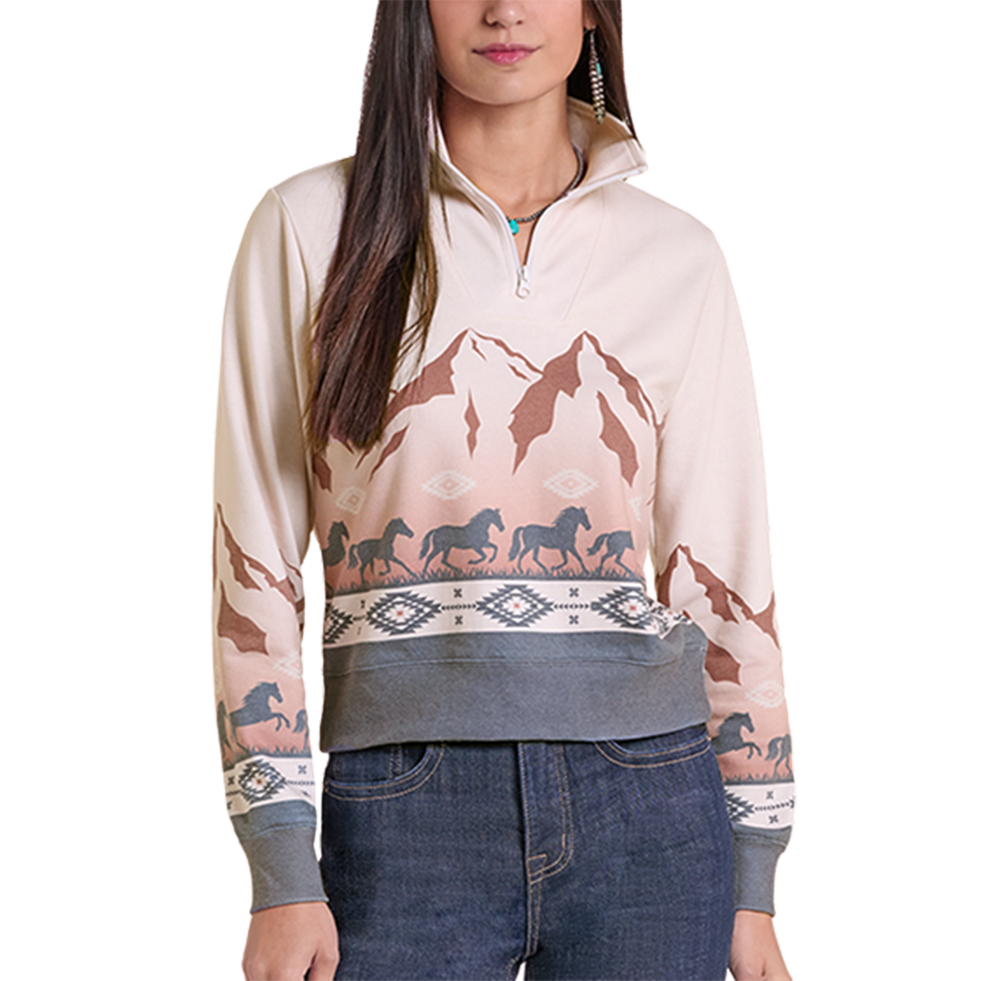 Panhandle Slim Women's Horse Border Pullover