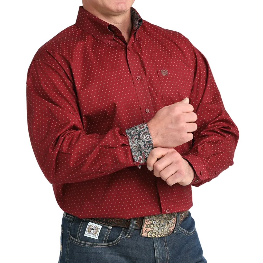 Cinch Men's Print Long Sleeve Button Shirt