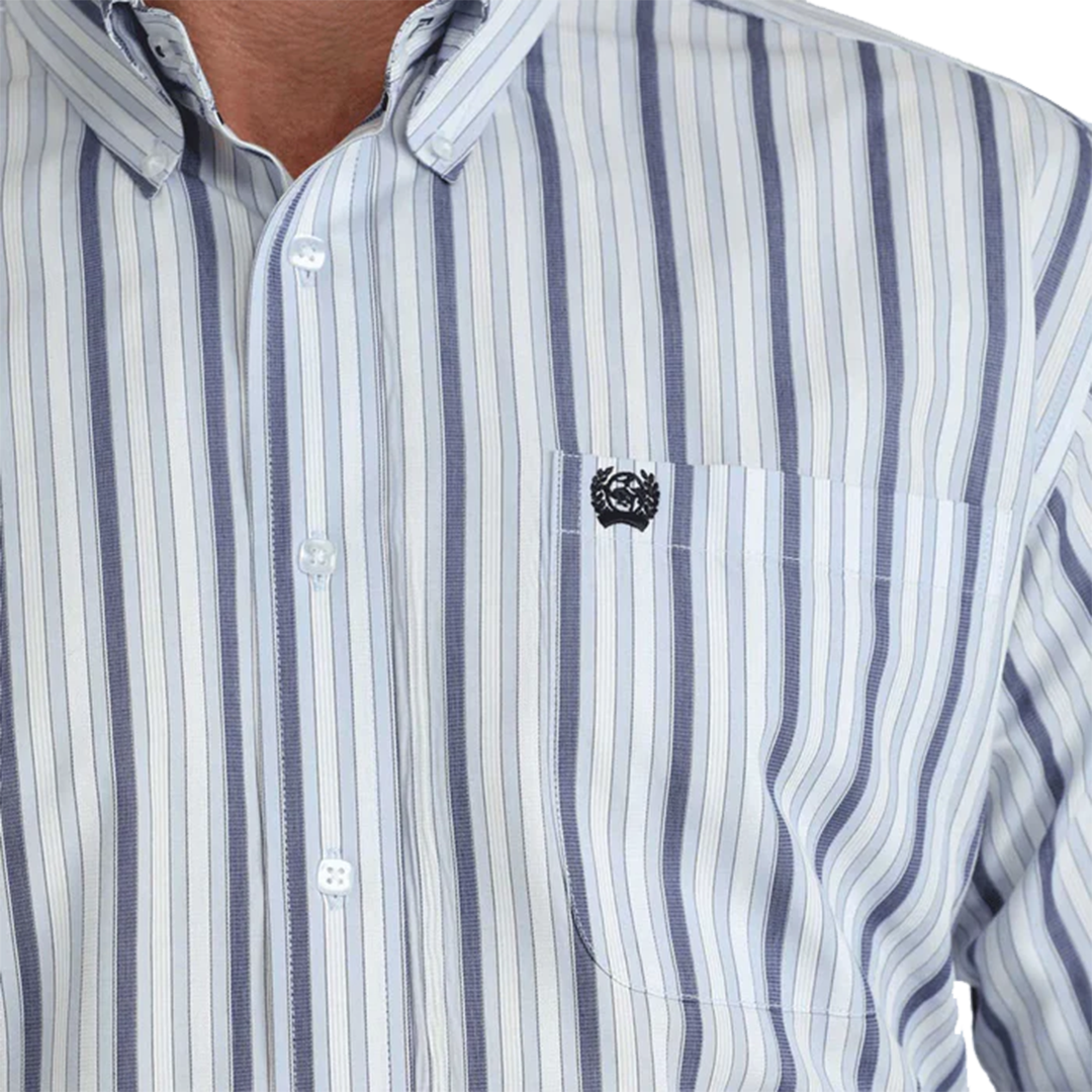 Chemise boutonnée à manches longues imprimé géométrique Cinch pour homme