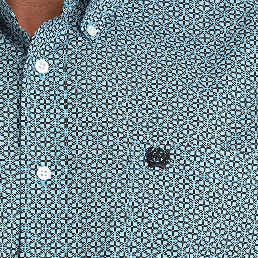 Cinch Men's Geometric Print Long Sleeve Button Shirt