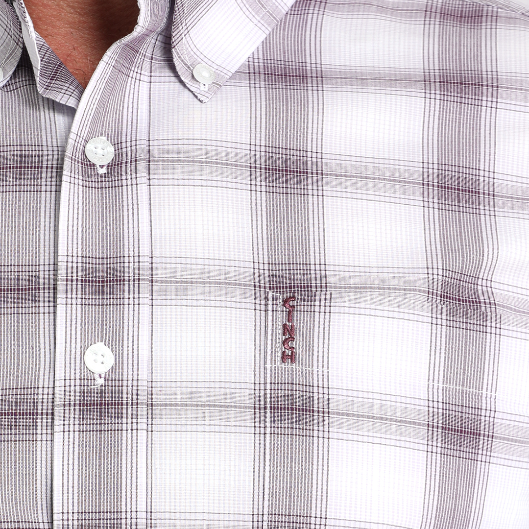 Chemise boutonnée à manches longues à carreaux Cinch pour homme