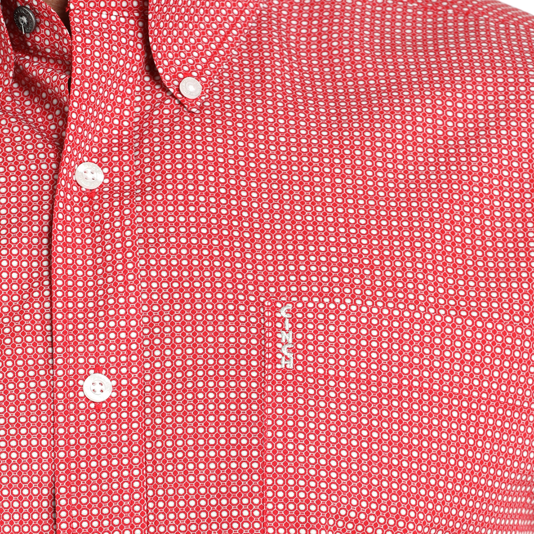 Cinch Men's Geometric Print Long Sleeve Button-Down Shirt