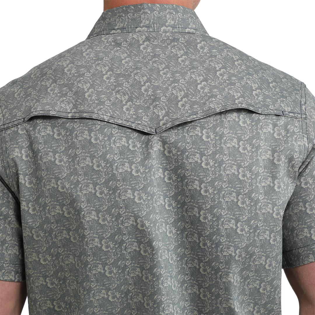 Cinch Men's Floral Print Short Sleeve Snap Shirt