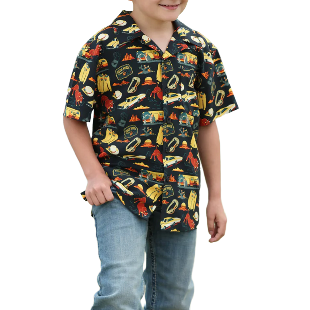 Chemise boutonnée à manches longues western Cinch pour garçons