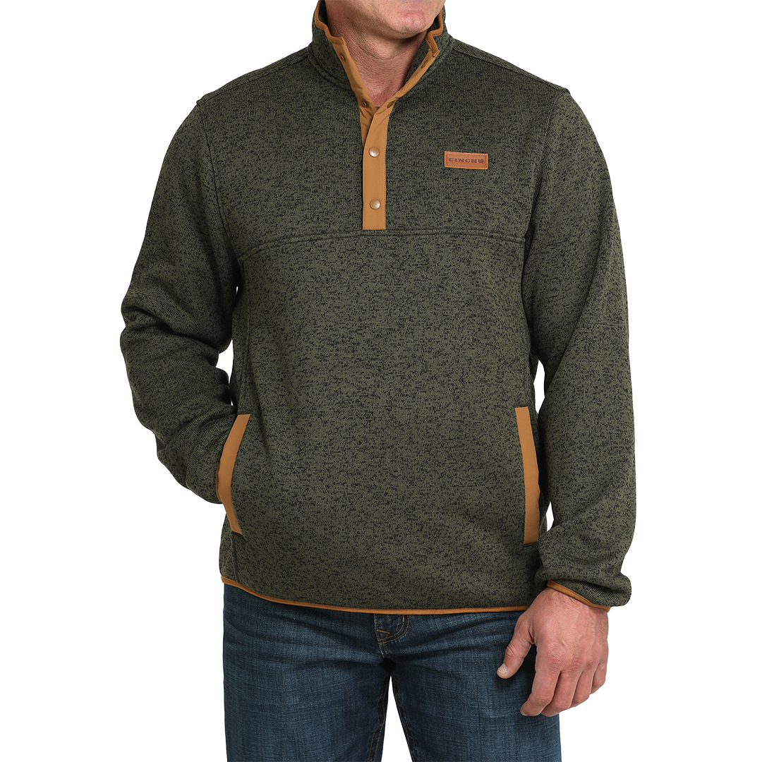 Cinch Pull en maille avec col à pression 1/4 pour homme
