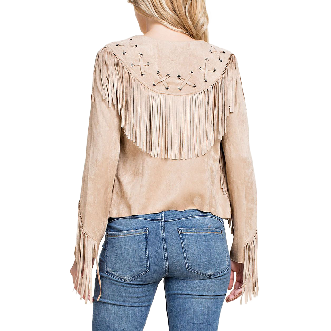 Vocal Women's Suede Fringe Jacket