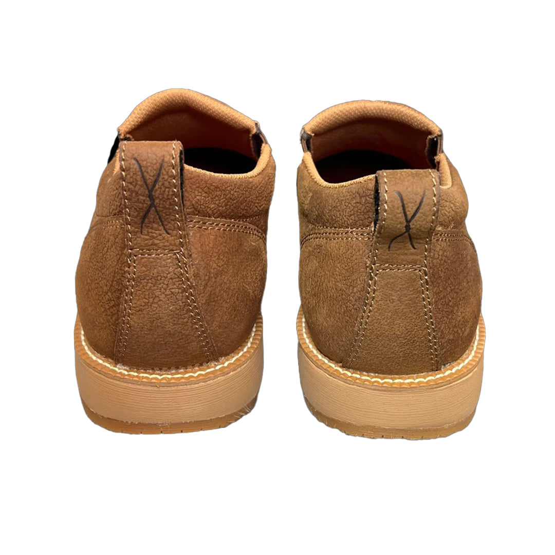 Chaussures Twisted X mocassins de conduite à semelle compensée extensibles marron fauve pour hommes