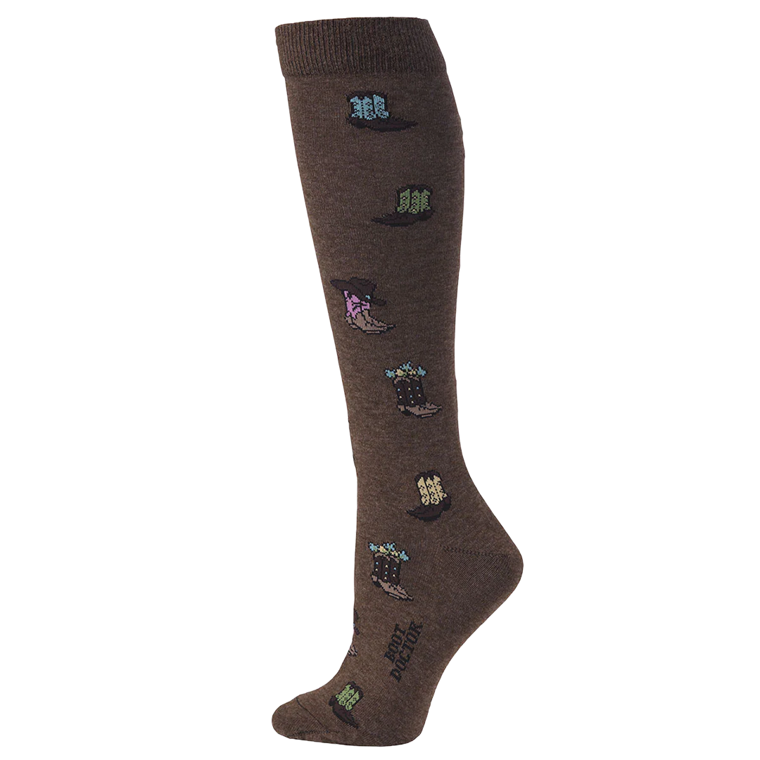 Boot Doctor Women's Cowboy Boot Print Tall Socks