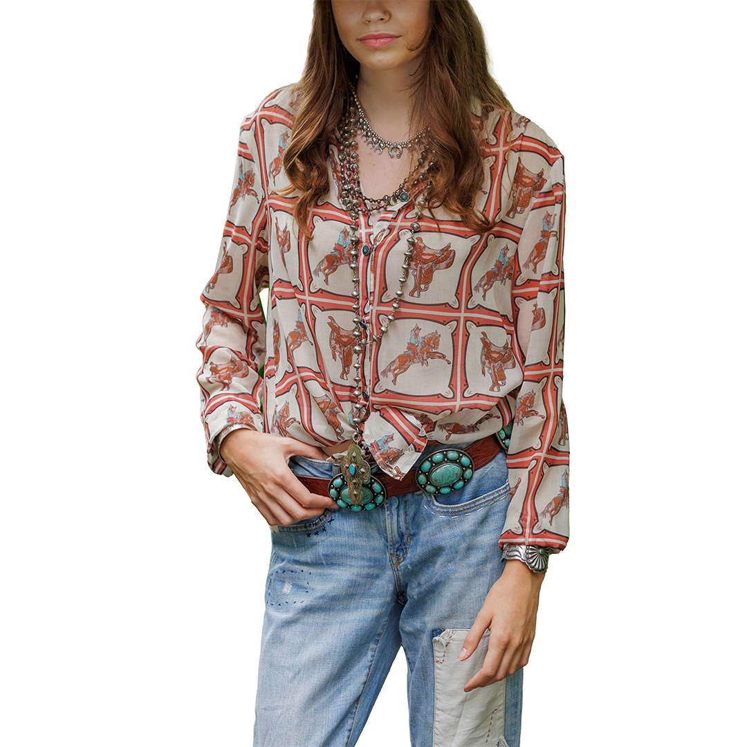 Chemise longue manches Tasha Polizzi Monty Print pour femme