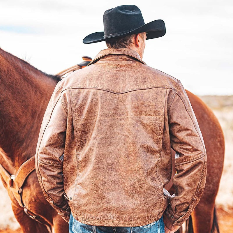 STS Ranchwear Men's Rifleman Leather Jacket