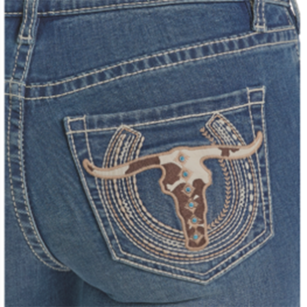 Rock & Roll Denim Women's Steer Embroidery Bootcut Jeans