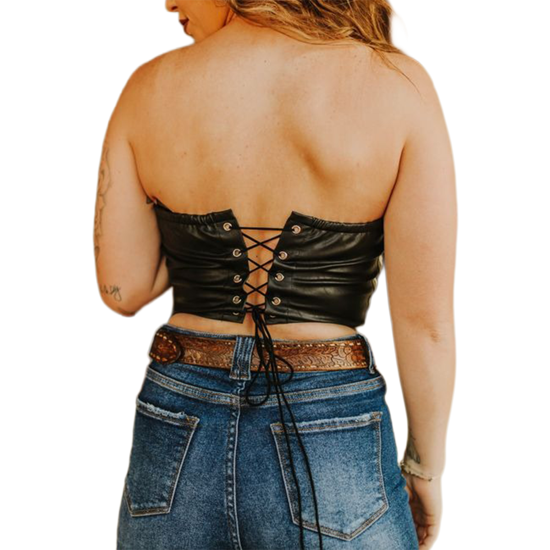 Lucky & Blessed Women's Boot Stitch Embroider Corset