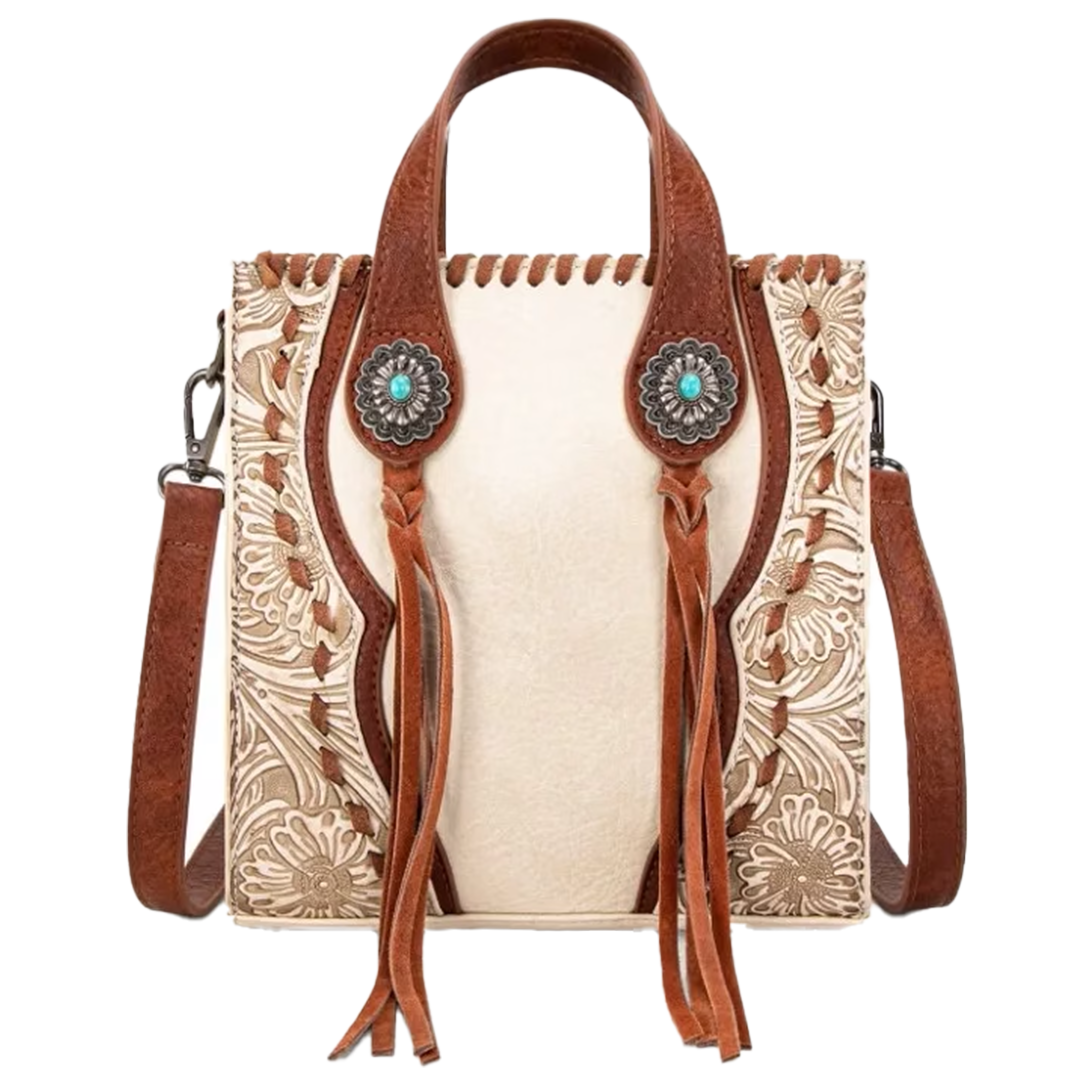 Trinity Ranch Floral Tooled Mini Crossbody