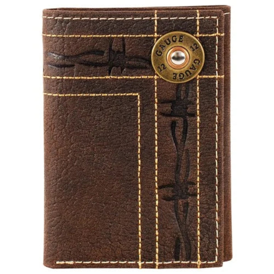 Portefeuille pliable en cuir de vachette pour homme Justin