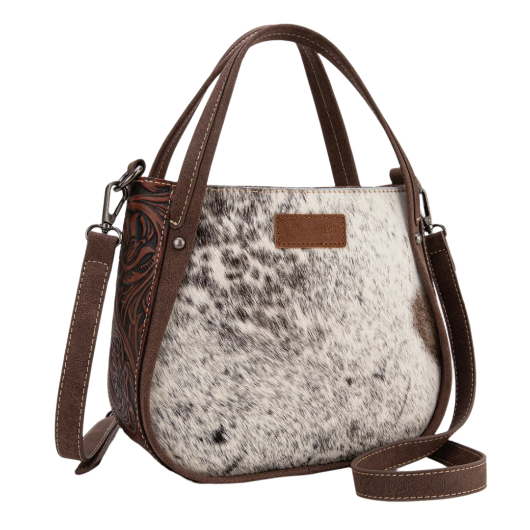 Wrangler Women's Genuine Hair-On Cowhide Tote Crossbody