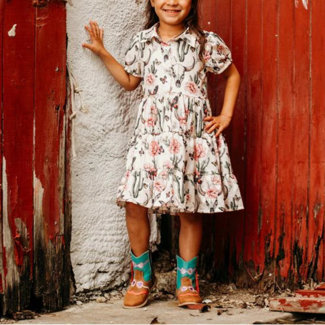 Ensemble gilet et robe de cow-girl rétro Shea Baby