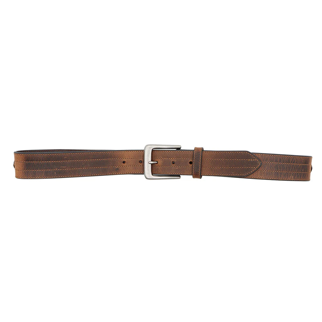 Ceinture à conchos en cuir repoussé AndWest pour hommes