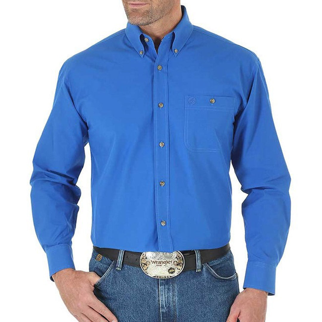 Chemise boutonnée à manches longues unie pour homme George Strait de Wrangler