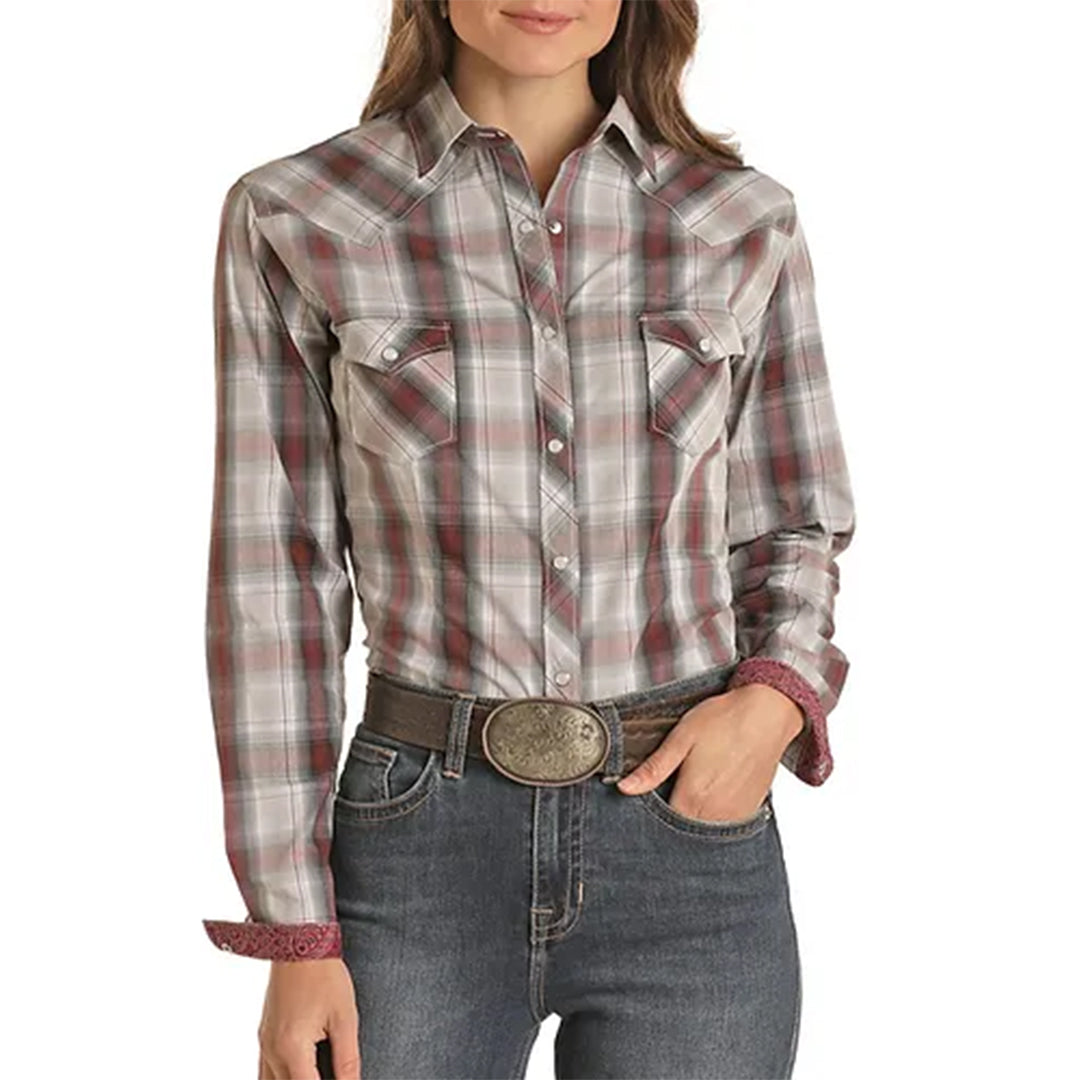 Chemise à carreaux pression femme Rough Stock