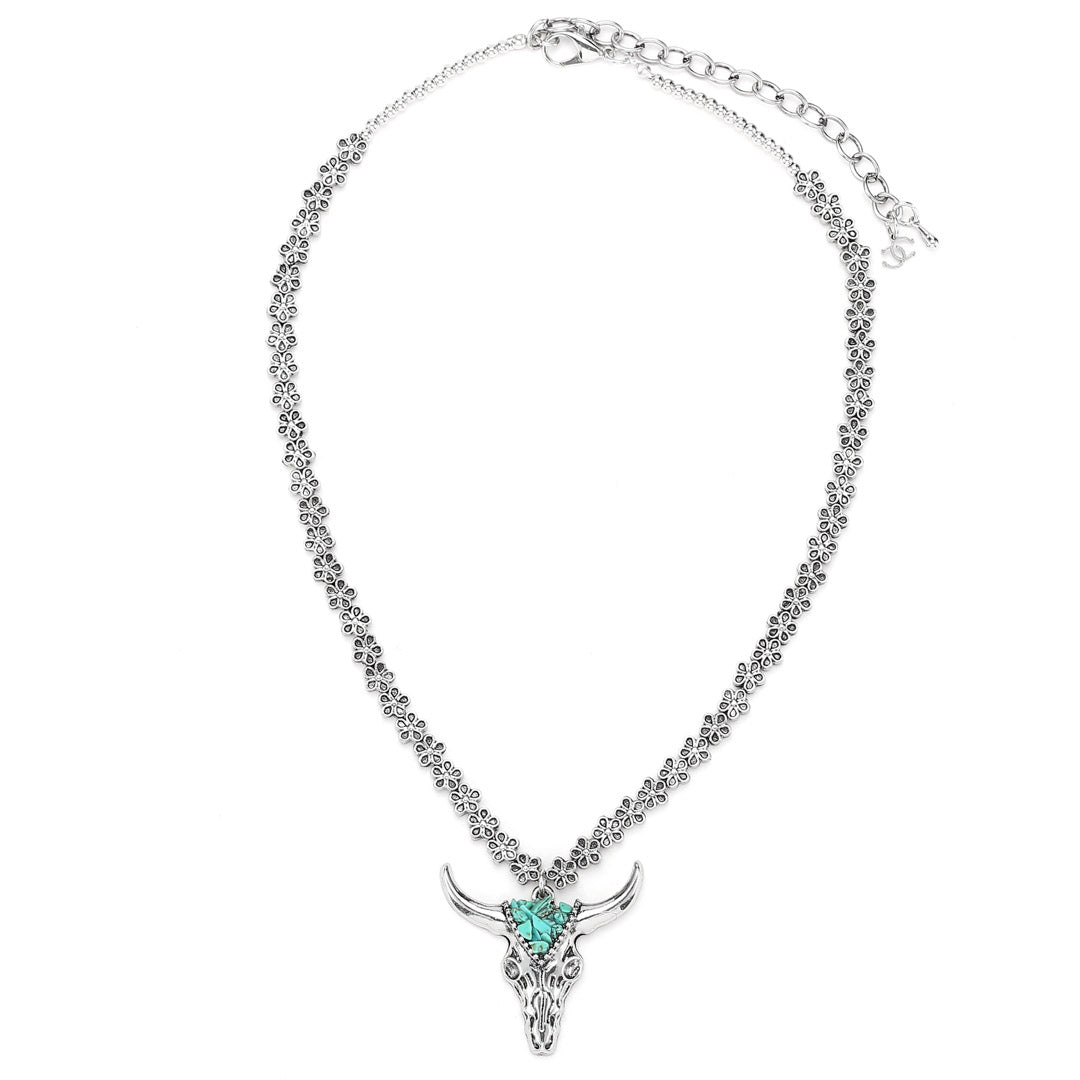 Collier pour femme Tête de bœuf Run Free Cowgirl Confetti