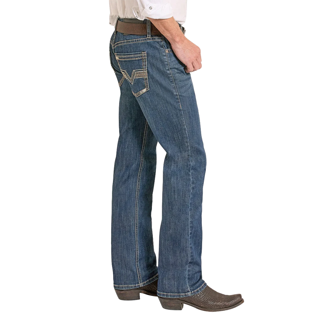 Rock & Roll Denim Men's Regular Fit Bold Stitch Stackable Boot Jeans