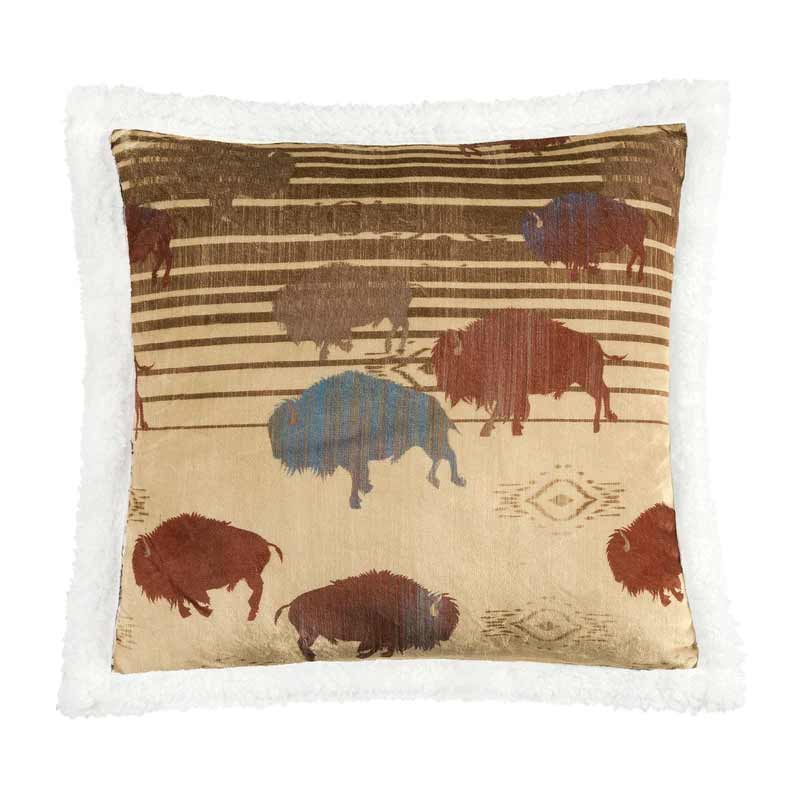 Hi End Accents Home on the Range Campfire Sherpa Pillow