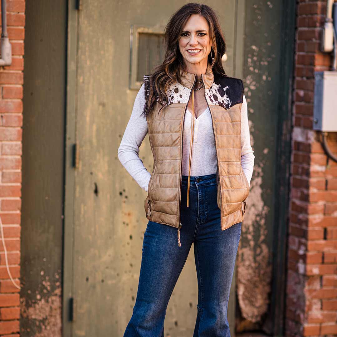 STS Ranchwear Women's Adalyn Palomino Cowhide Vest