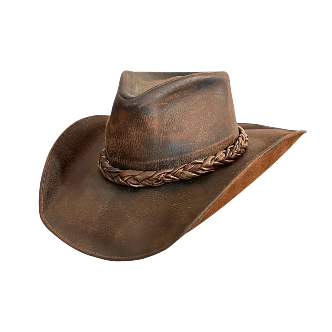 Lucky Horze Unisex Hell Creek Leather Cowboy Hat