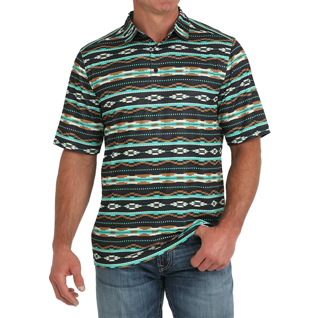 Cinch Men's Arena Flex Southwestern Print Polo