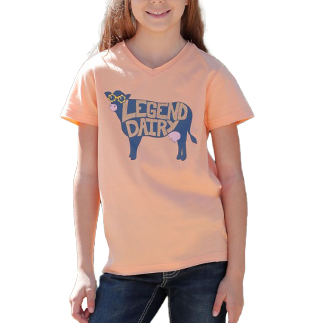 T-shirt Legend Dairy à bords bruts pour filles Cruel Denim