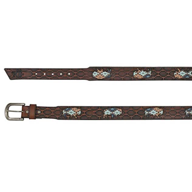 Red Dirt Hat Co Men's Southwest Buffalo Inlay Belt