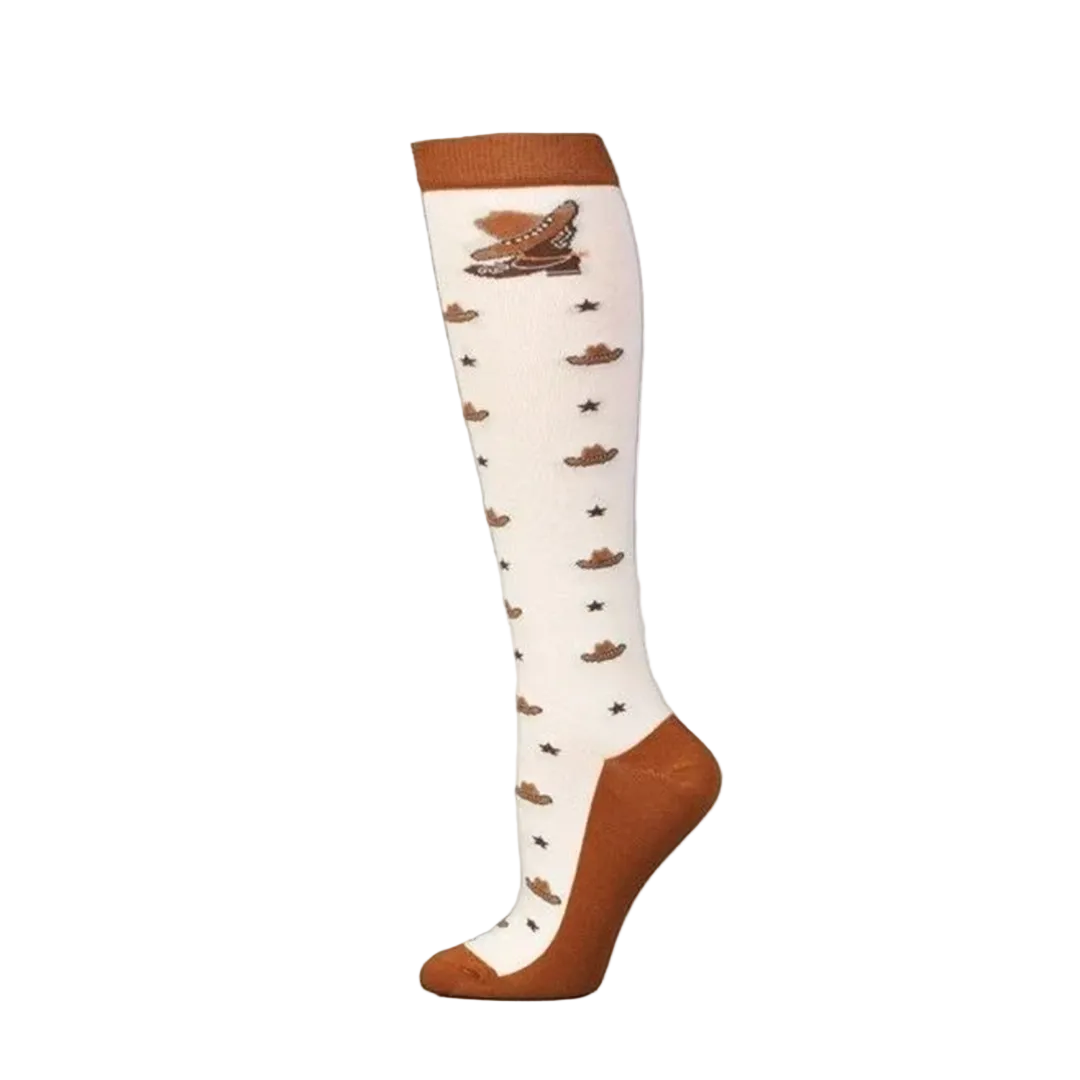 Chaussettes hautes à imprimé bottes de cowboy Boot Doctor pour femme