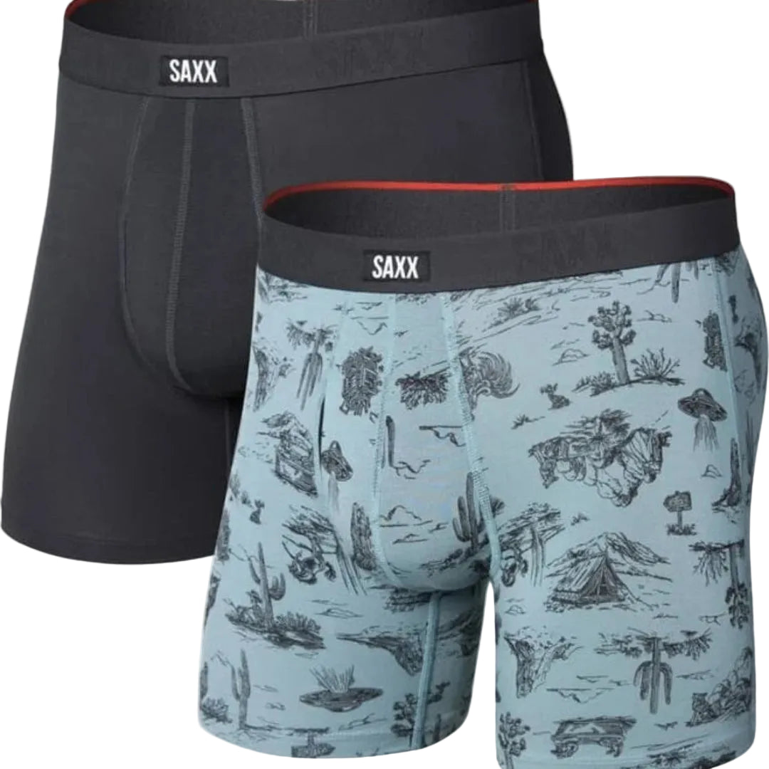 Saxx Men's Vibe Xtra Soft Comfort Boxer 2 Pack Underwear