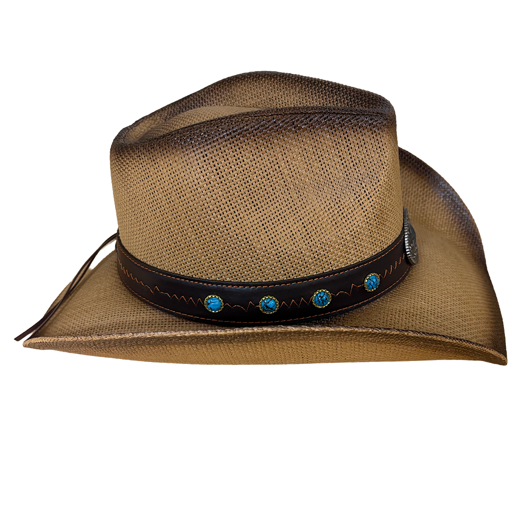 Milani Unisex Straw Concho Cowboy Hat