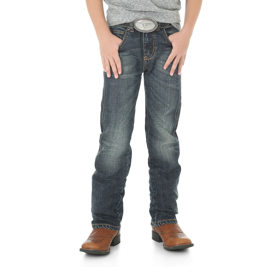 Jean bootcut garçon Wrangler, coupe droite style rétro