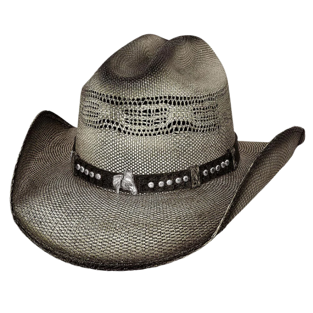 Chapeau de cowboy en paille Bullhide Hats Wheel Horse pour enfant