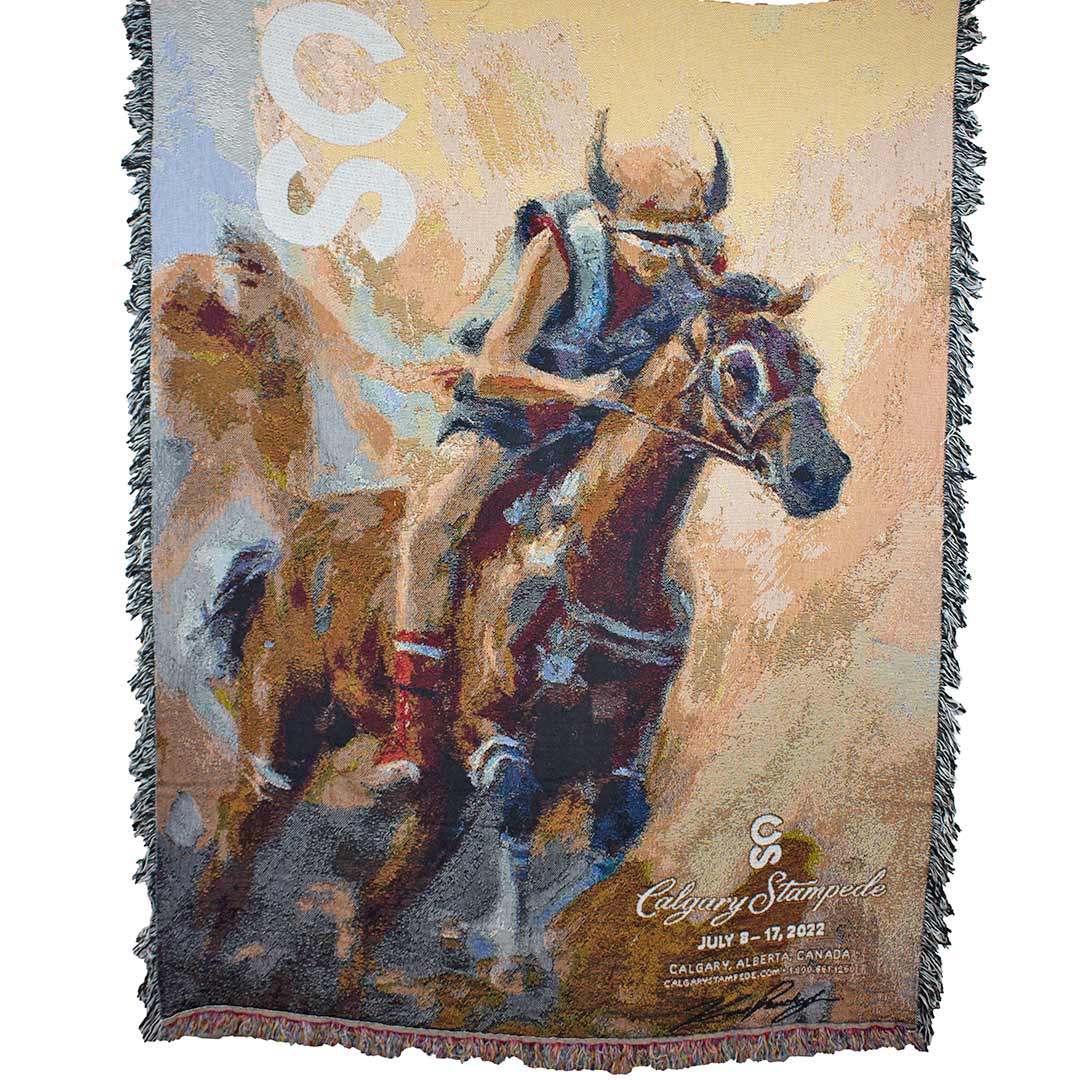 2022 Calgary Stampede Poster Tapestry Blanket