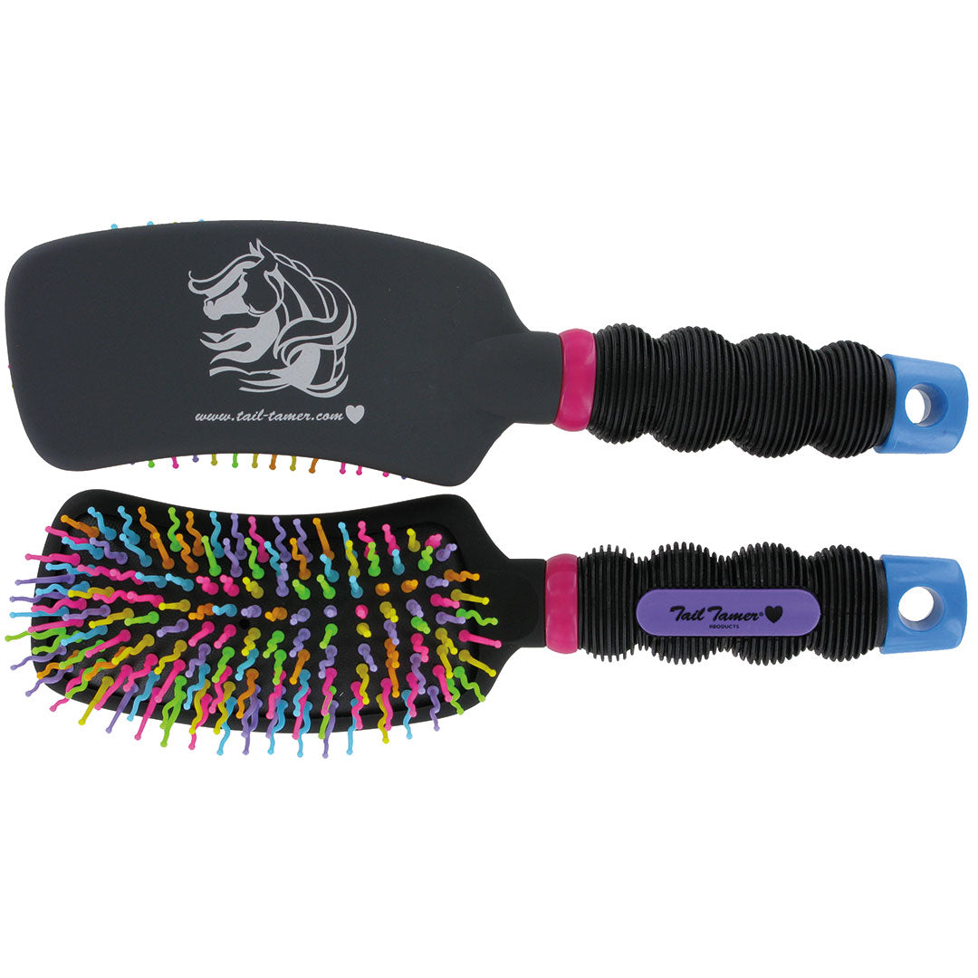 Tail Tamer Rainbow Curved Brush