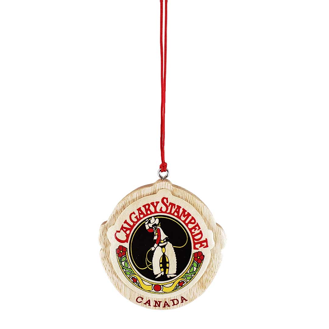 Calgary Stampede Retro Wooden Ornament